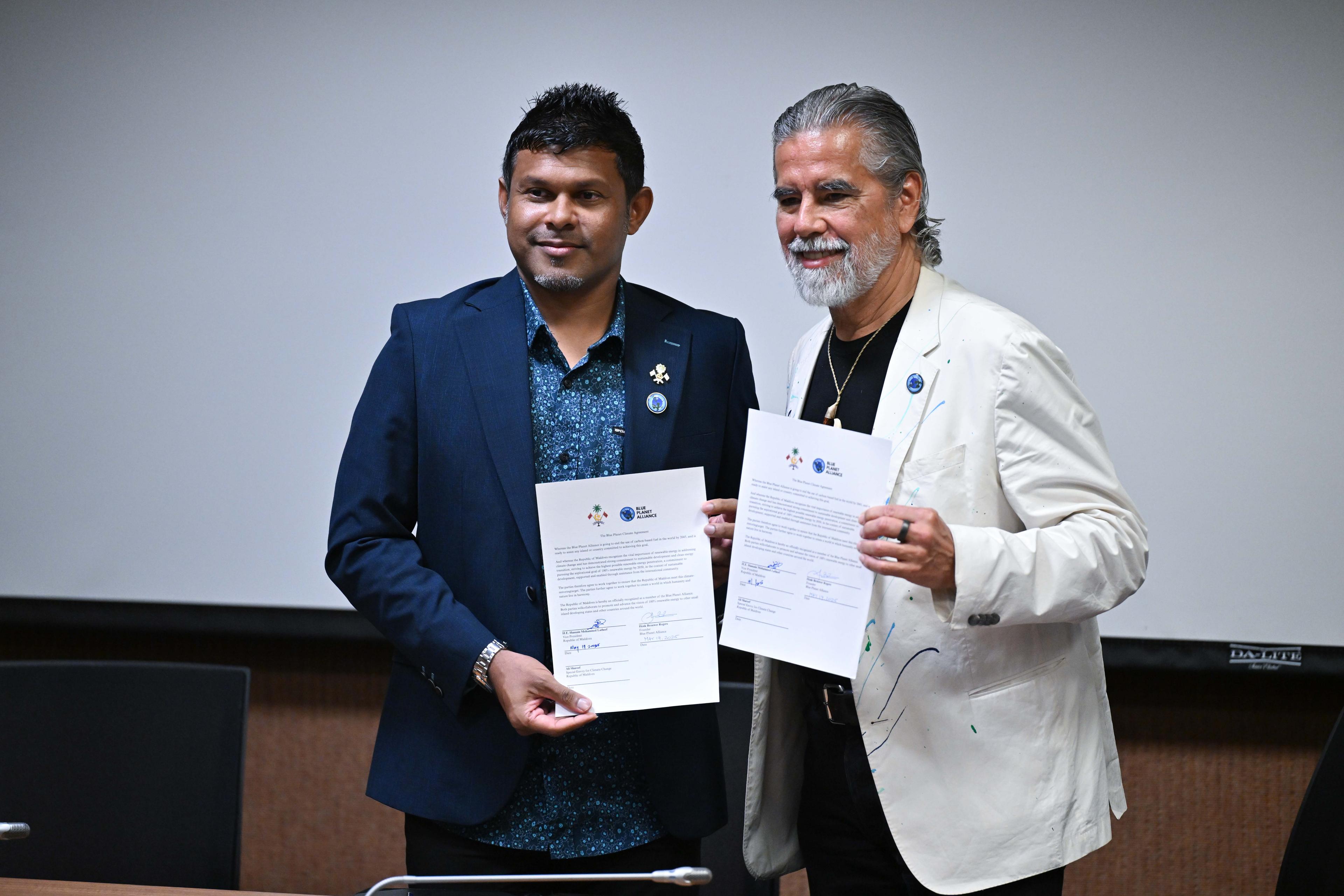 ބްލޫ ޕްލެނެޓް އެލަޔަންސްގައި ރަސްމީކޮށް ރާއްޖެއިން ބައިވެރިވެއްޖެ