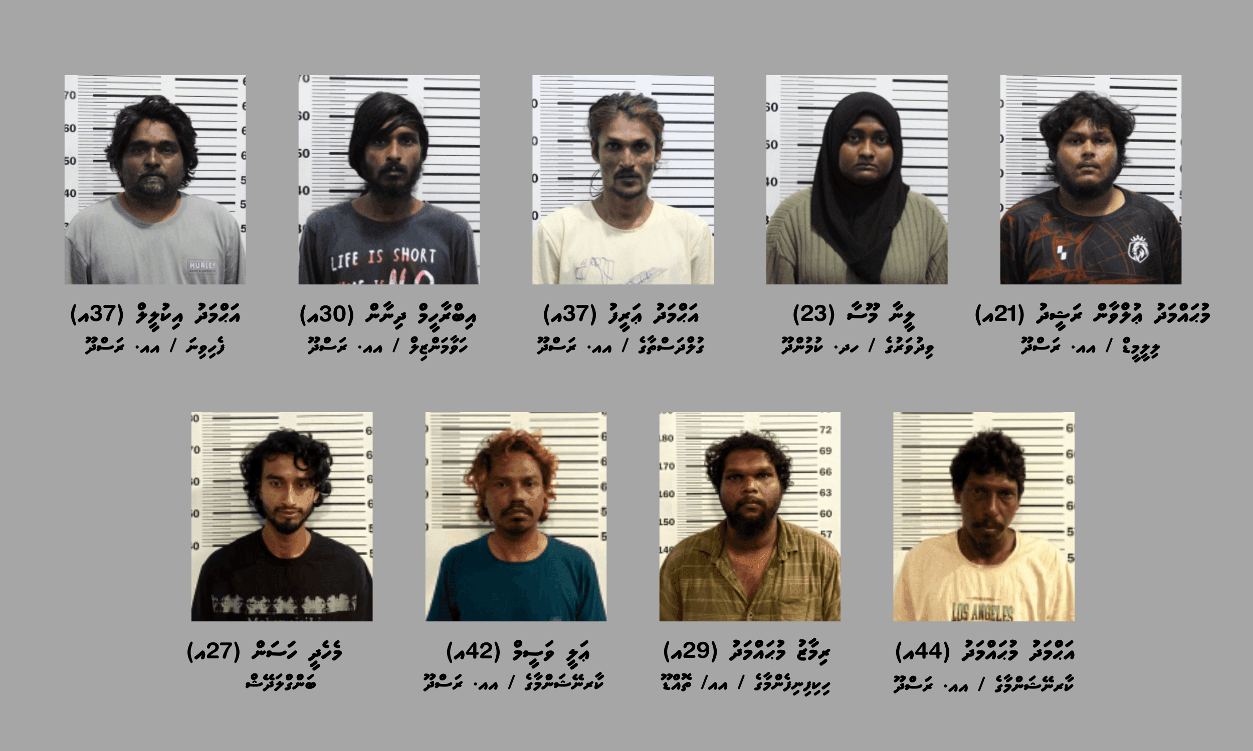 މަސްތުވާތަކެއްޗާއި ބަނގުރާ އުފައްދާކަމުގެ ތުހުމަތުގައި ރަސްދޫން ނުވަ މީހުން ހައްޔަރުކޮށްފި